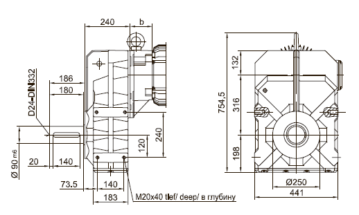 Лапы с резьбовыми отверстиями слева и справа Лапы с резьбовыми отверстиями слева и справа