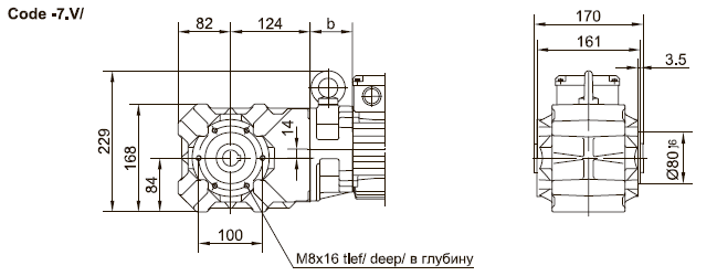 Фланец резьбовыми отверстиями впереди Фланец резьбовыми отверстиями впереди