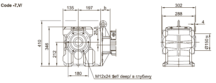 Фланец резьбовыми отверстиями впереди Фланец резьбовыми отверстиями впереди