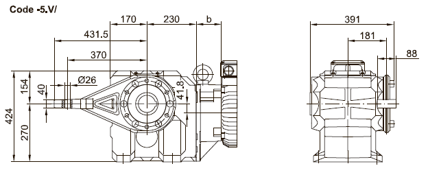 Исполнение с моментным рычагом Исполнение с моментным рычагом