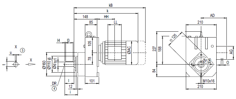 Монтажное исполнение с фланцевым корпусом (тип C) EZ68 Монтажное исполнение с фланцевым корпусом (тип C) EZ68